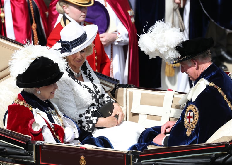 Queen Elizabeth II, Prince Charles, and Camilla, Duchess of Cornwall