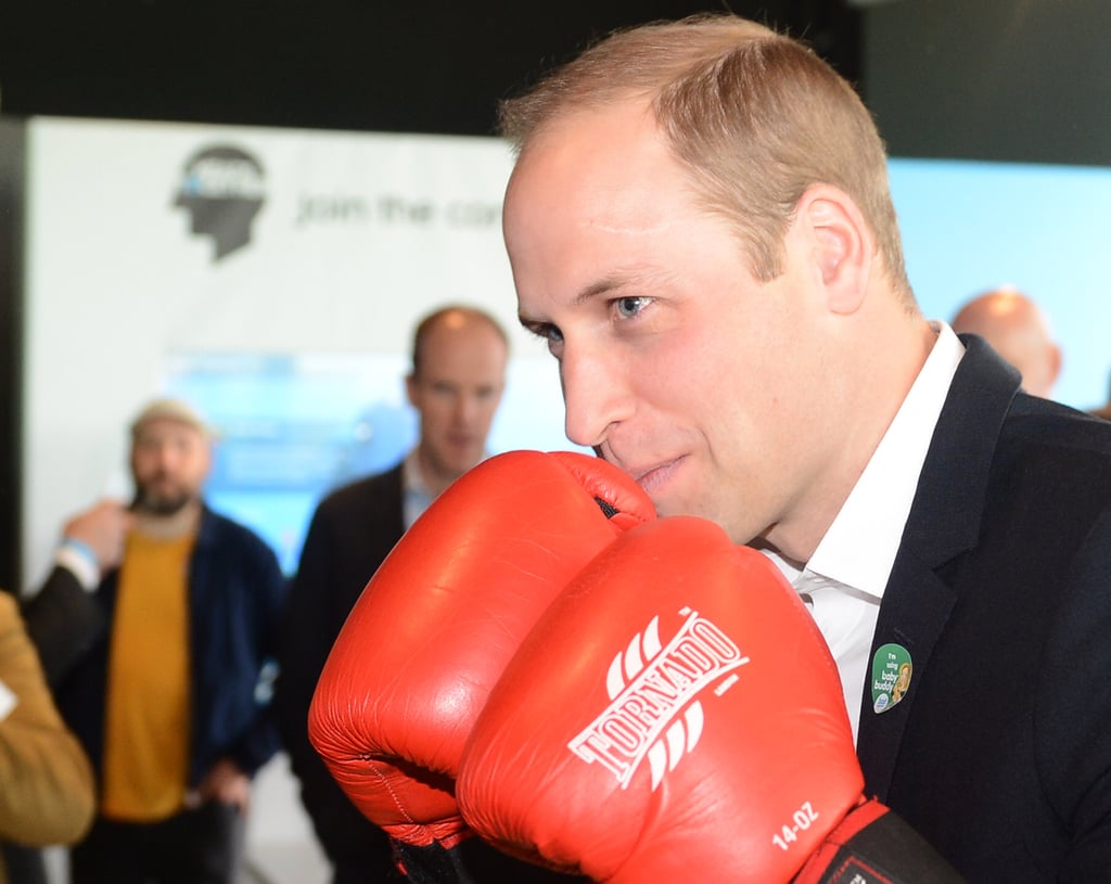Prince William tried his hand at boxing in May while he was at a special launch event in London.