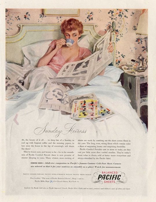Ah, the luxury of sleeping in on a Sunday — some things haven't changed.