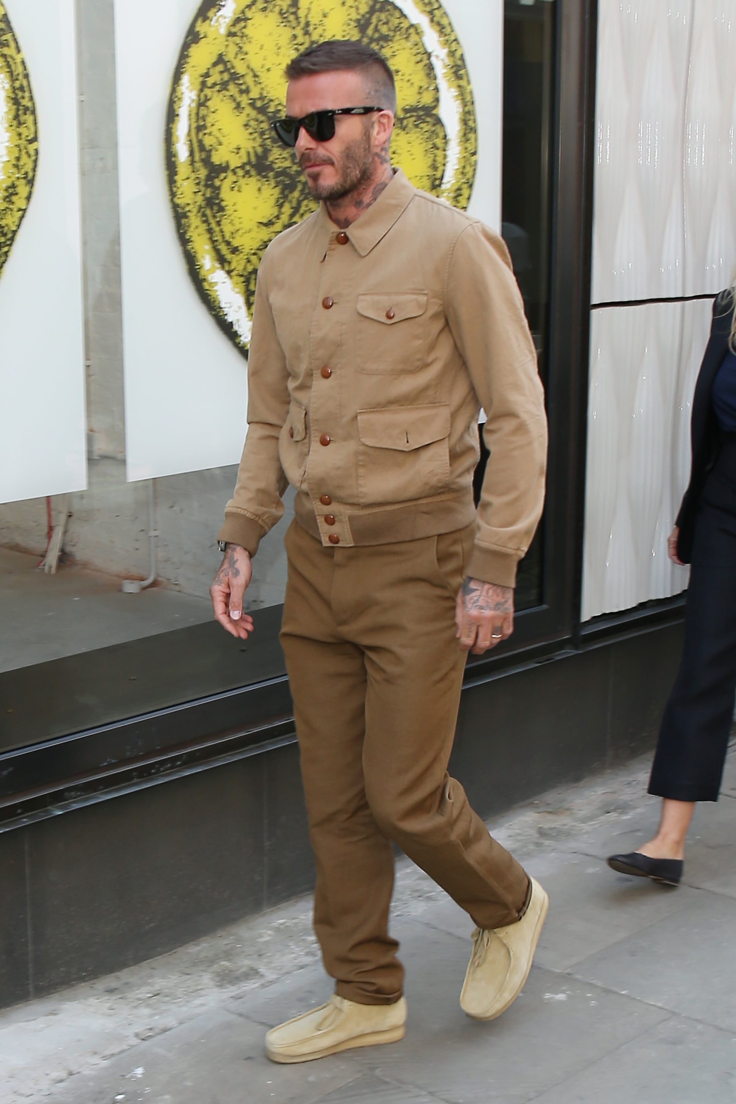 David Beckham at London Fashion Week Men's 2018