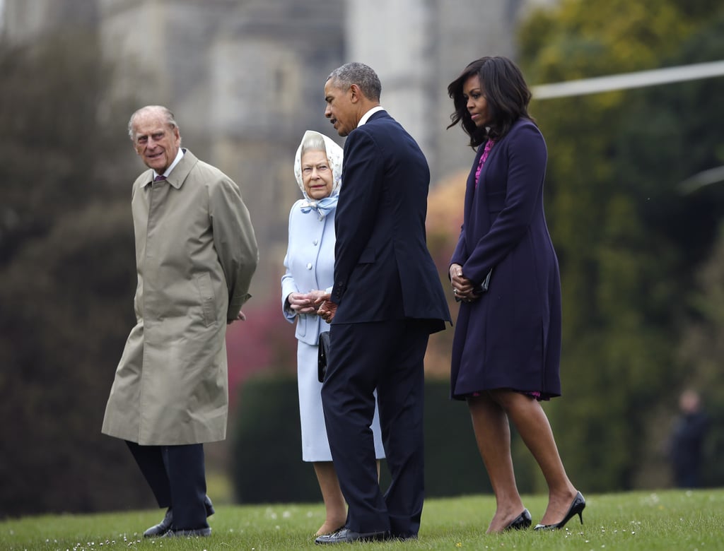 Michelle Obama Oscar de la Renta Dress in London April 2016