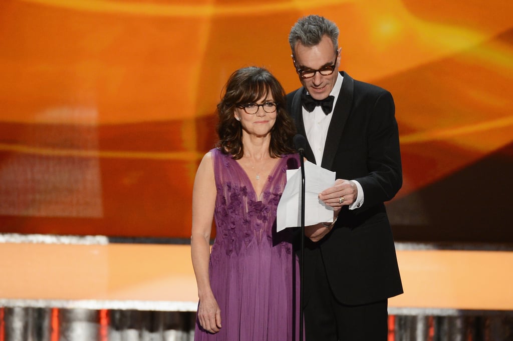 Sally Field and Daniel Day-Lewis presented together.
Sally Field and Daniel Day-Lewis presented together.