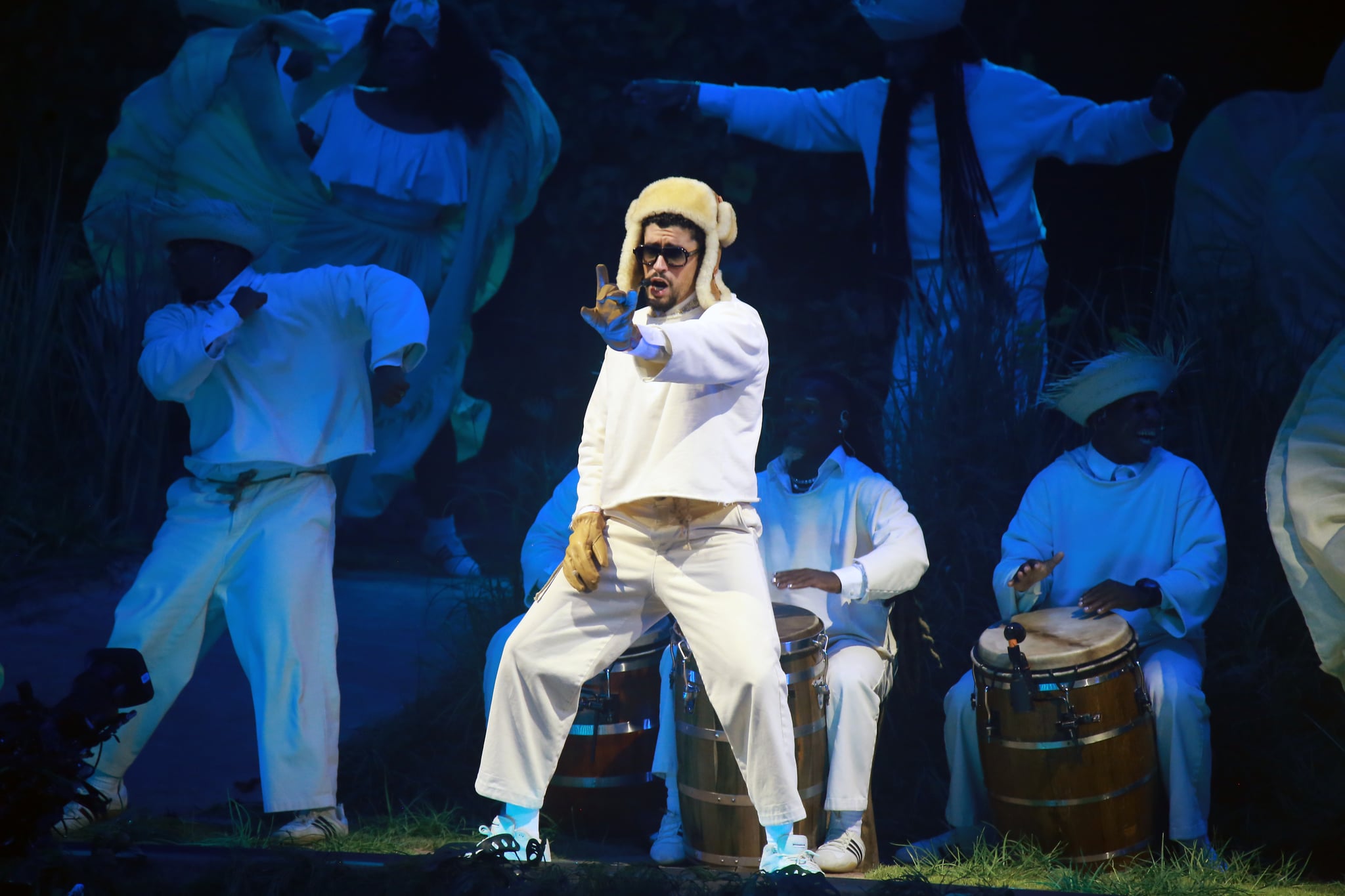 SAN JUAN, PUERTO RICO - SEPTEMBER 20: Bad Bunny performs live during 