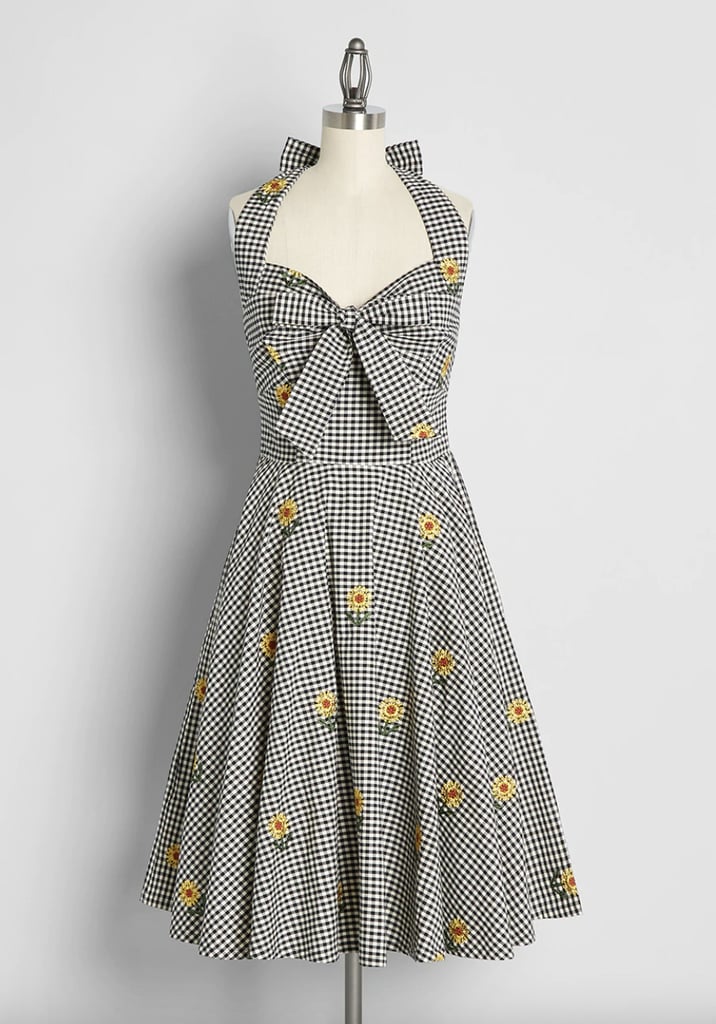 A Vintage-Inspired Dress: Timeless London Sunflowers Are My Superpower Fit and Flare Dress