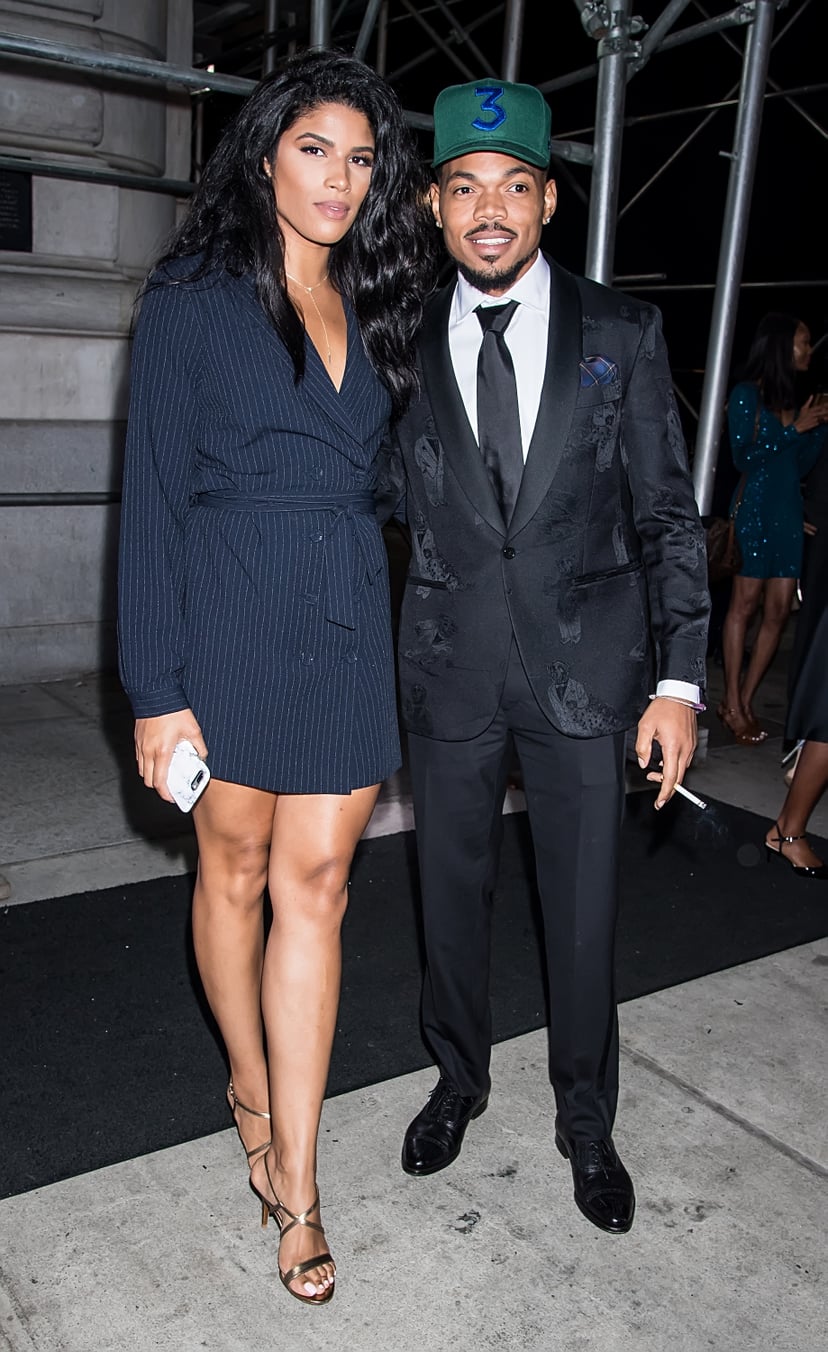 NEW YORK, NY - SEPTEMBER 07:  Rapper Chance The Rapper (R) and Kirsten Corley are seen arriving to Harper's BAZAAR ICONS Party at The Plaza Hotel on September 7, 2018 in New York City.  (Photo by Gilbert Carrasquillo/GC Images)