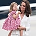 Princess Charlotte Wearing Prince Harry's Red Shoes 2017
