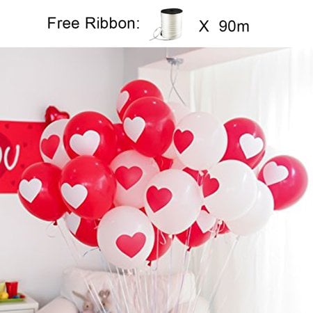 Printed Heart Balloons