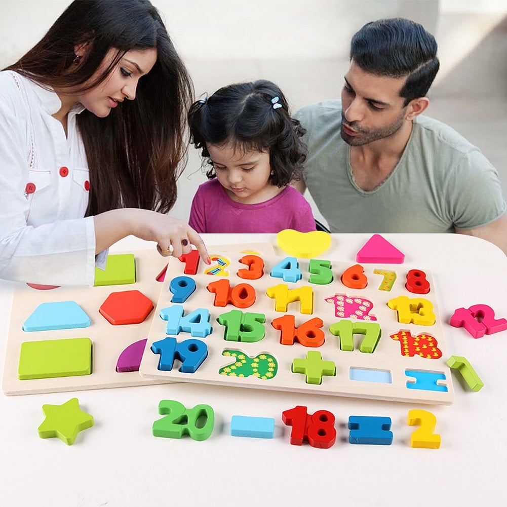 3-in-1 Wooden Peg Puzzles for Toddlers