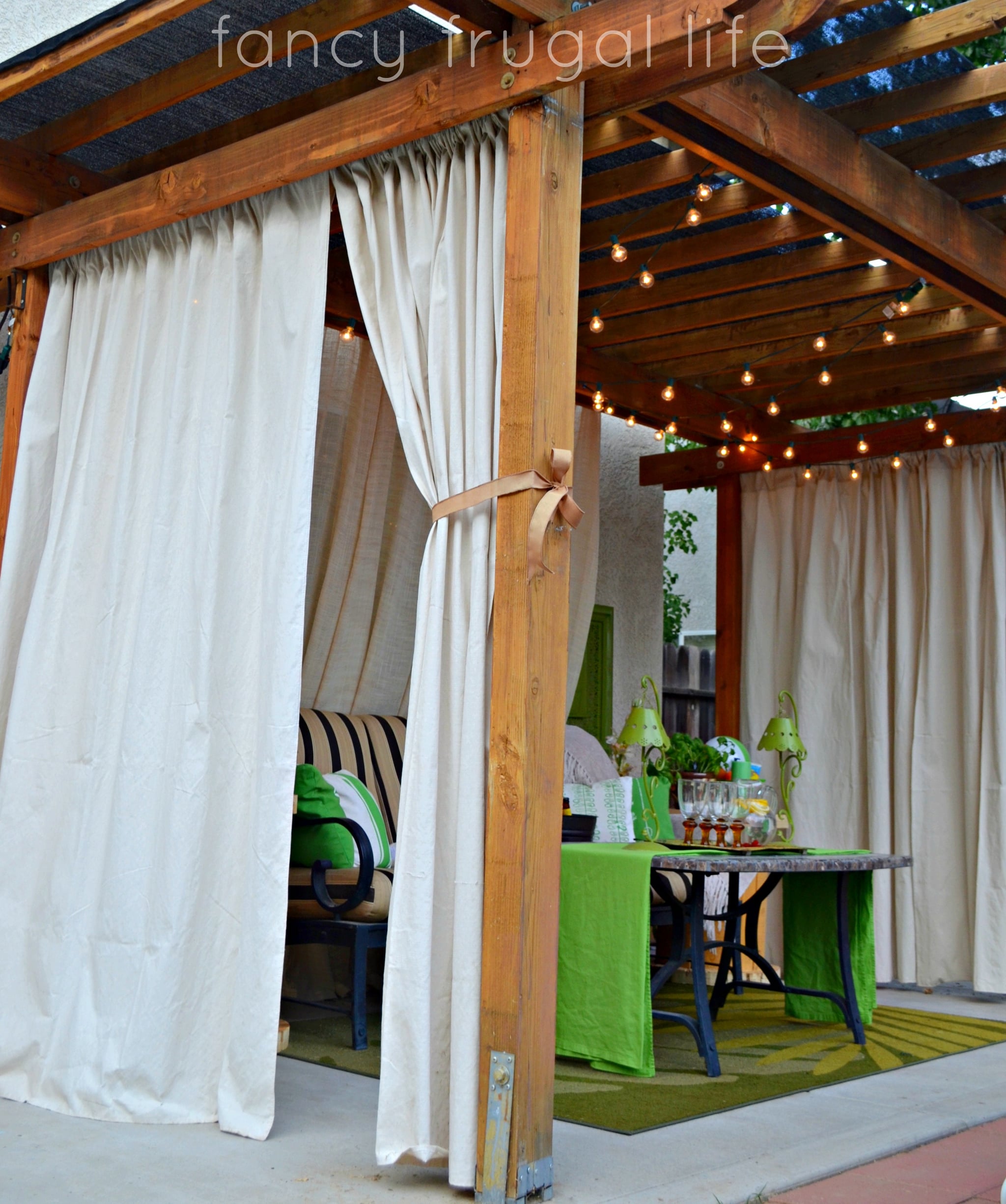 Diy Drop Cloth Curtains How To Enjoy Your Yard This Summer
