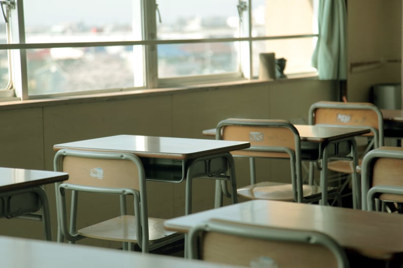 empty classroom chairs