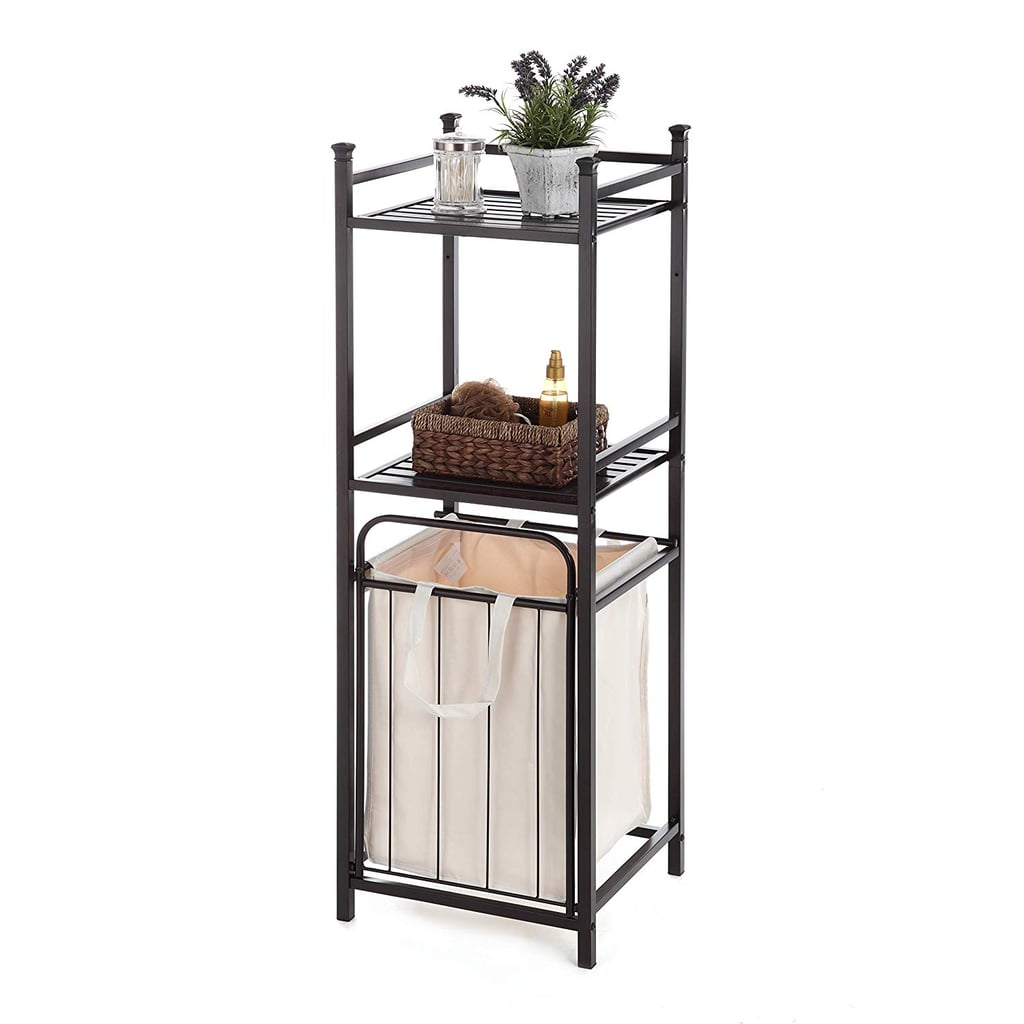Home Zone Bathroom Storage Shelf With Laundry Basket Sorter Best