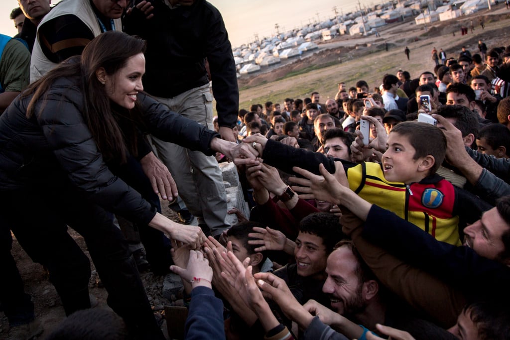 Angelina Jolie at Refugee Camp in Iraq January 2015