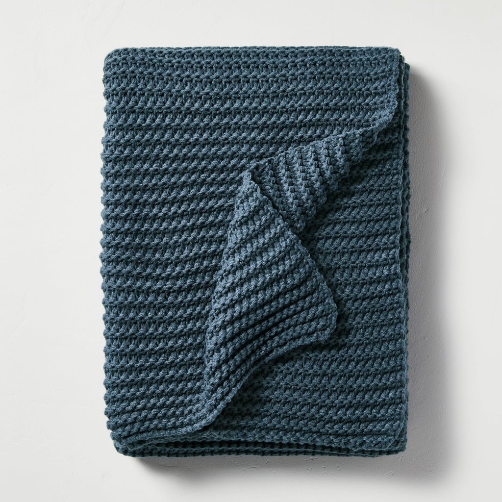 A Cosy Throw: Hearth & Hand with Magnolia Chunky Knit Throw Blanket