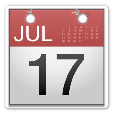 Apple announced iCal on July 17, hence this date.