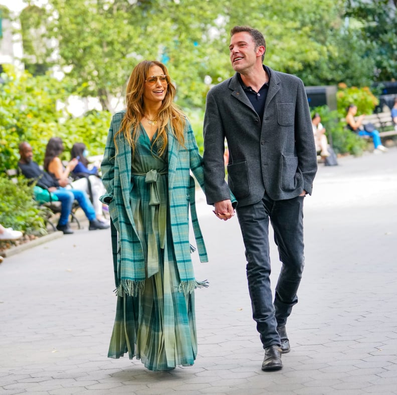 Jennifer Lopez and Ben Affleck in Madison Square Park