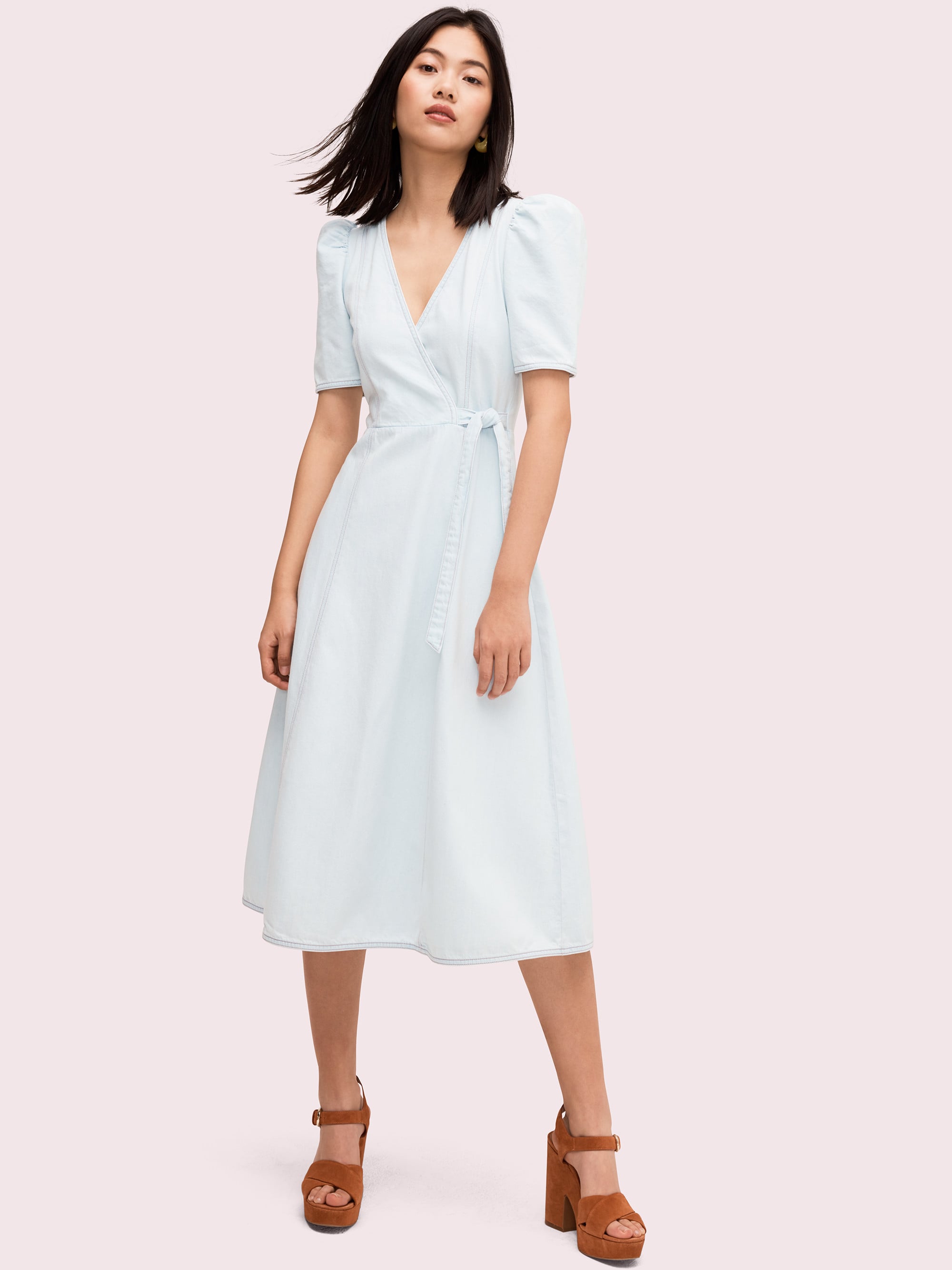 Kate Spade New York Denim Wrap Dress | 83 Summer Dresses So Stunning,  They'll Be All You Wear For the Next 3 Months | POPSUGAR Fashion Photo 53