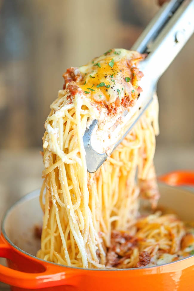 Baked Cream Cheese Spaghetti