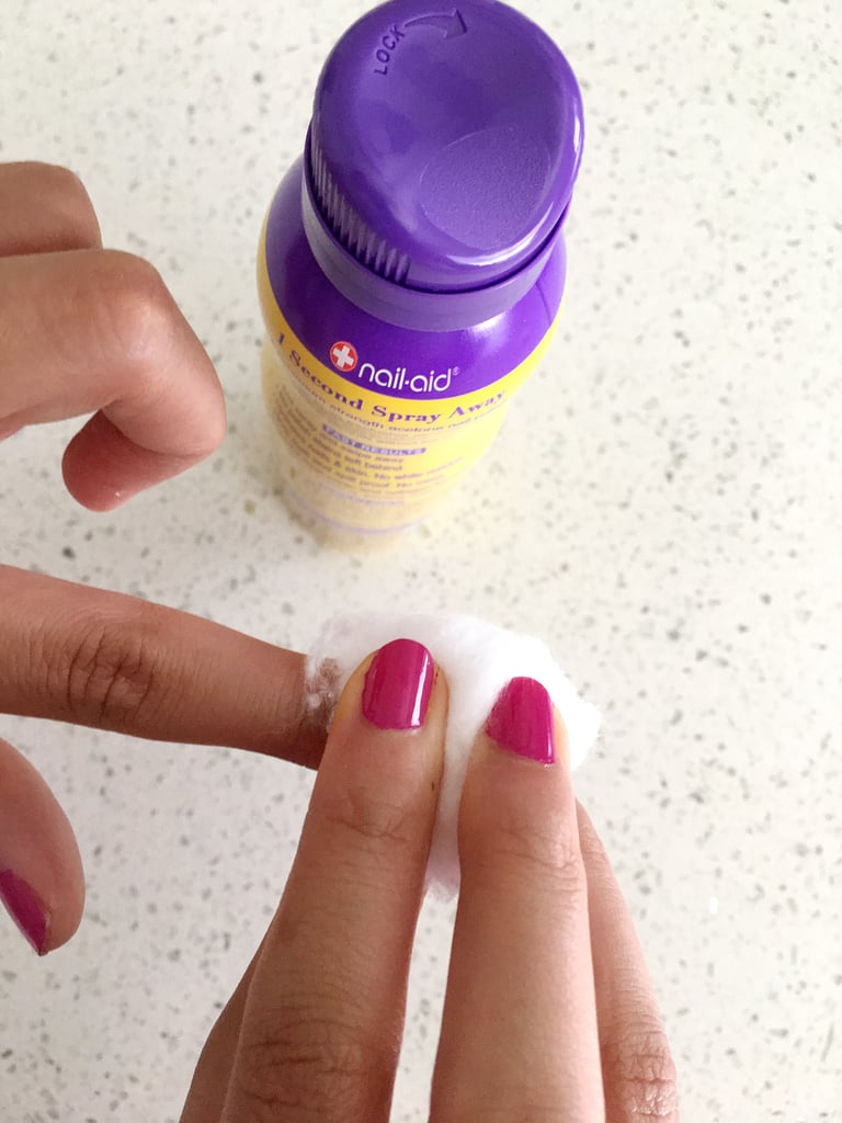 Step 2: Press cotton ball directly on nail and let sit for a few seconds.