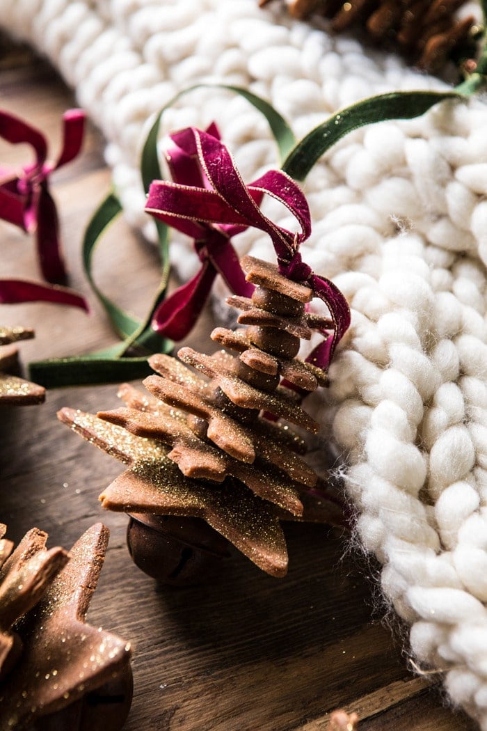 Glittered Gingerbread Christmas Ornaments