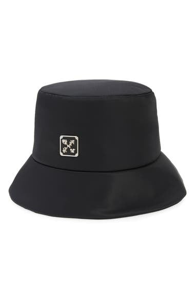 Off-White Leaf Arrows Plaque Bucket Hat