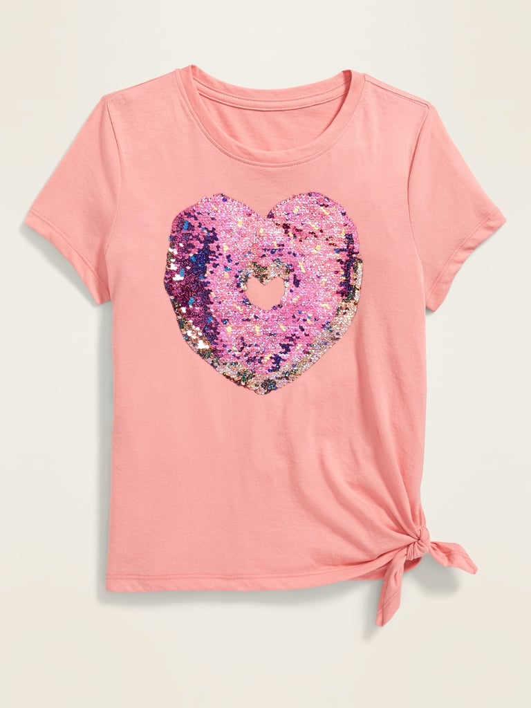 Old Navy Visual-Effects Graphic Side-Tie Tee for Girls