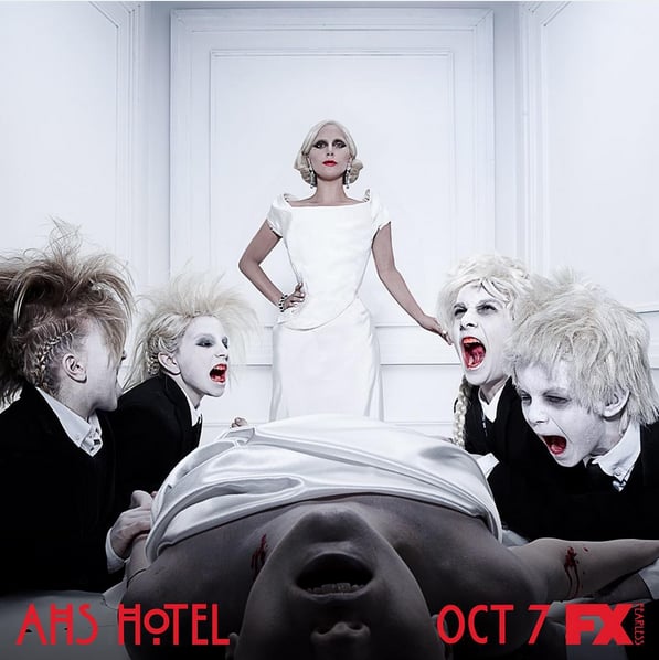 There's nothing angelic about Gaga's white look.