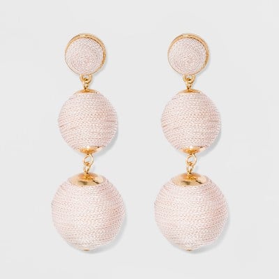 Sugarfix by Baublebar Ball Drop Earrings in Light Pink