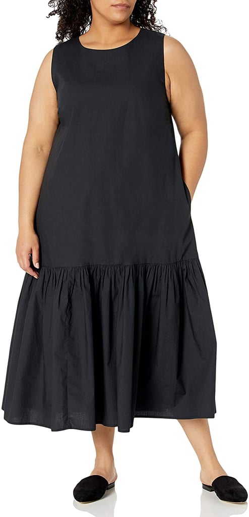 A Timeless Black Summer Dress: The Drop Ilana Loose Sleeveless Wide-Hem Poplin Maxi Dress
