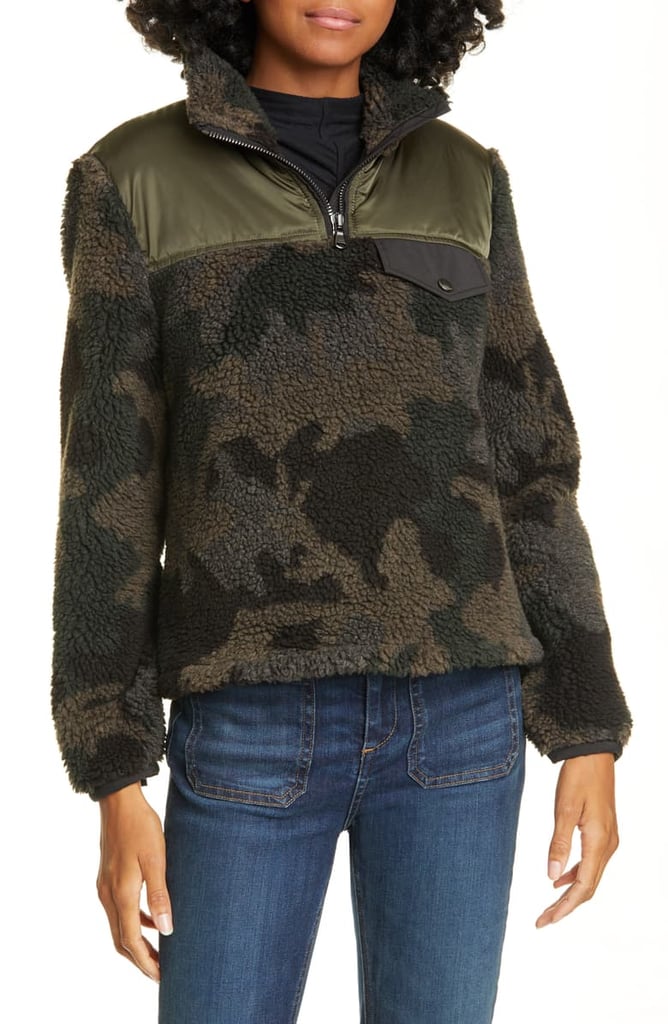 Veronica Beard Kylan Camo Fleece Pullover
