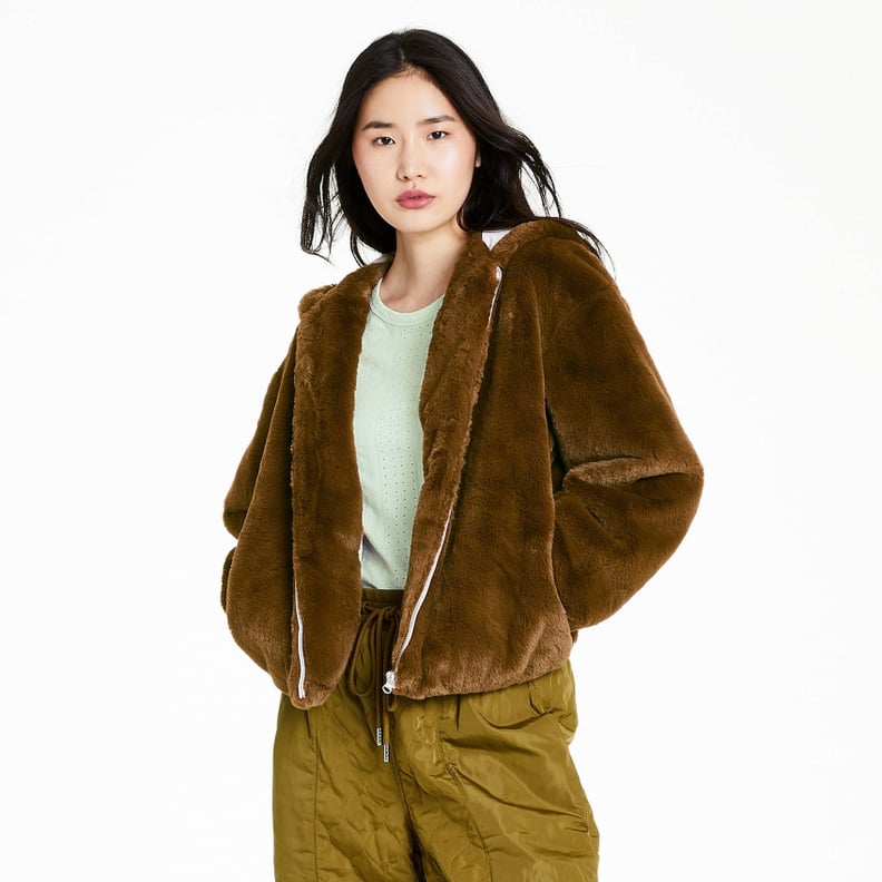 Sandy Liang x Target Mink Zip-Up Faux Fur Hooded Jacket