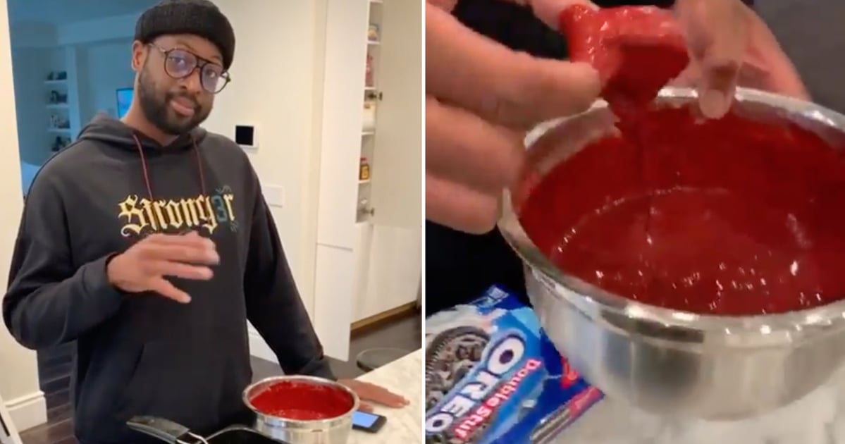 Dwyane Wade Makes DeepFried Red Velvet Oreos Video POPSUGAR Food
