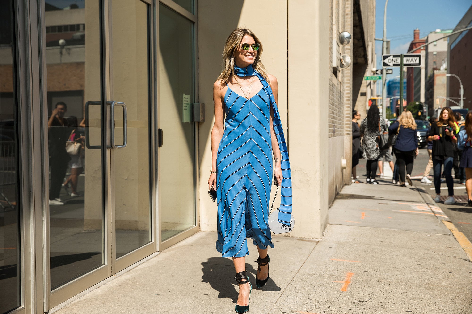 A Wraparound Scarf, Strappy Heels, and a Slinky Dress | 30 Outfits That'll  Put a Smile on Your Face Stat | POPSUGAR Fashion Photo 8