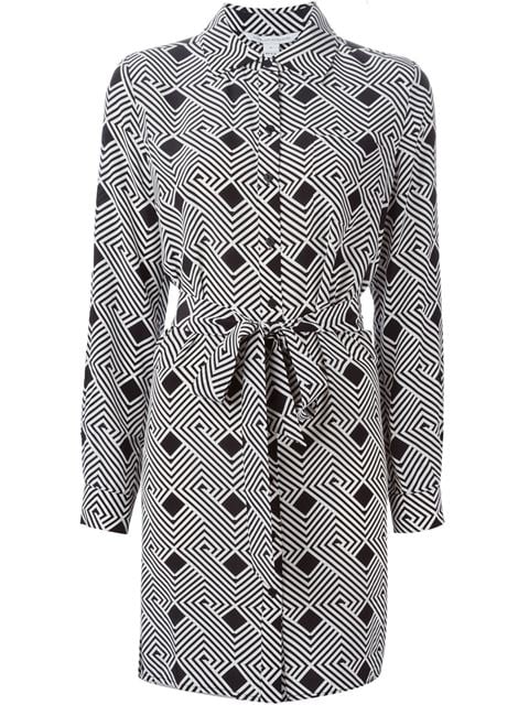 Diane von Furstenberg Geometric Print Shirt Dress