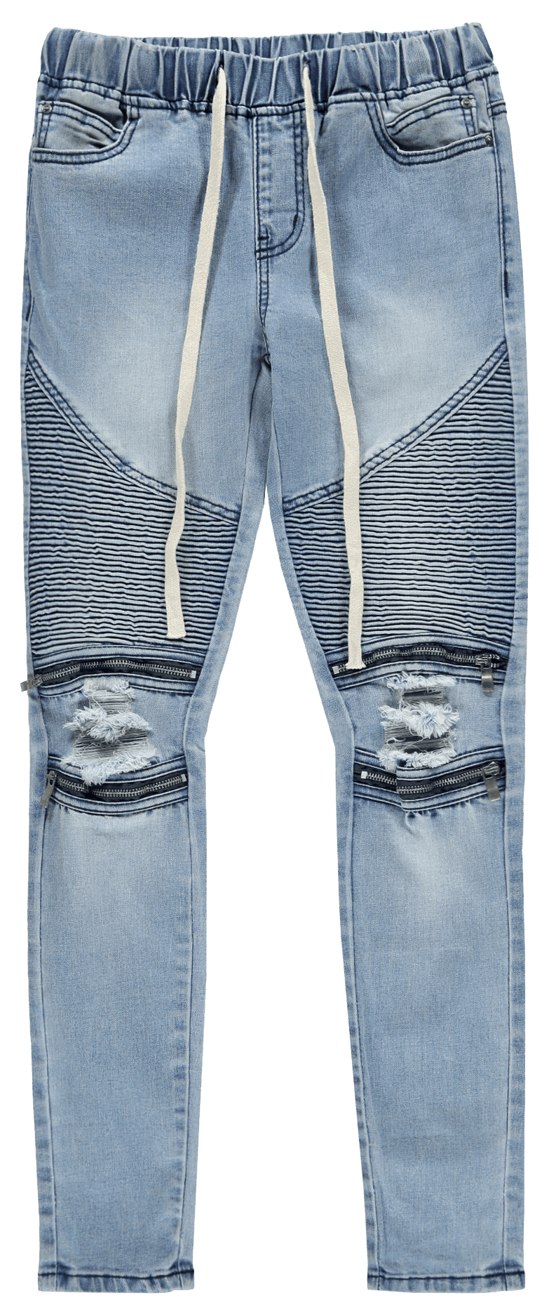 denim moto joggers