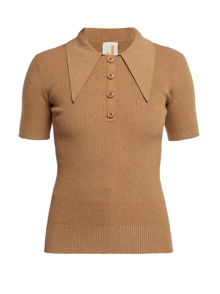 JoosTricot Ribbed Short-Sleeved Polo Shirt
