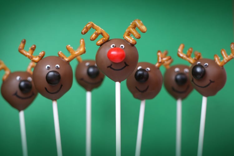 Rudolph the Red-Nosed Reindeer Cake Pops