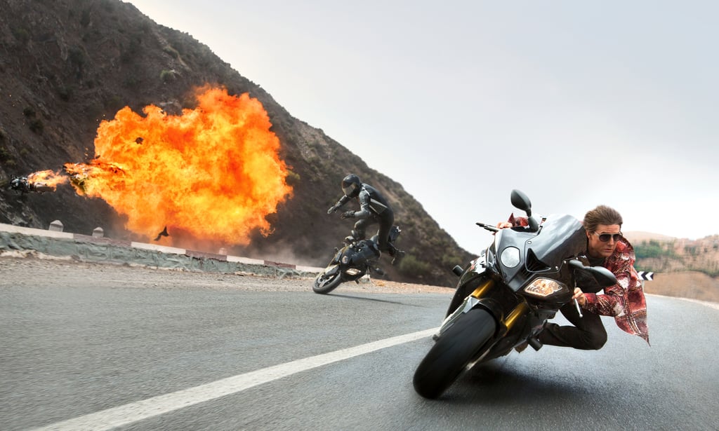 A fiery motorcycle chase — no big deal.