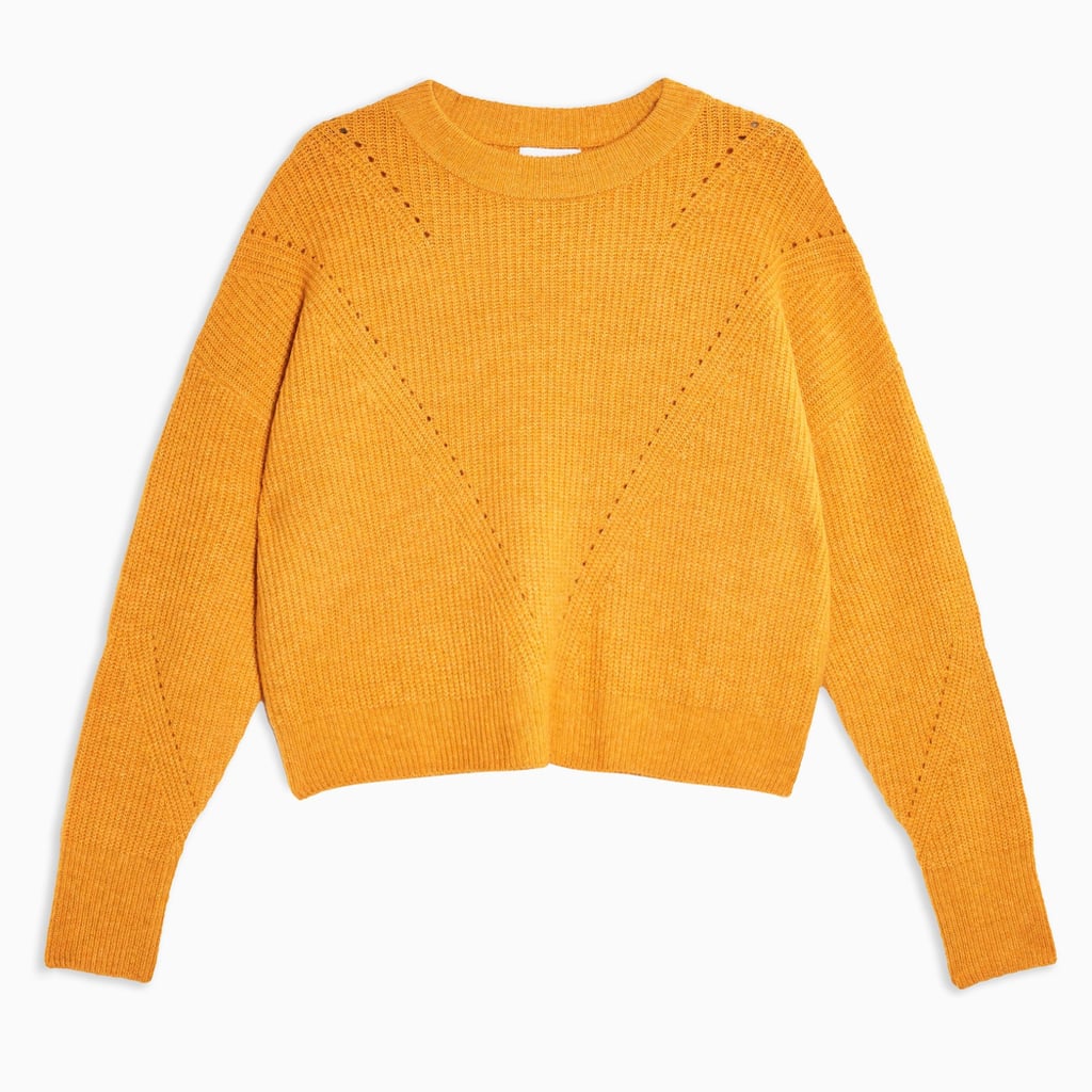 Topshop Knitted Boxy Fit Cropped Jumper