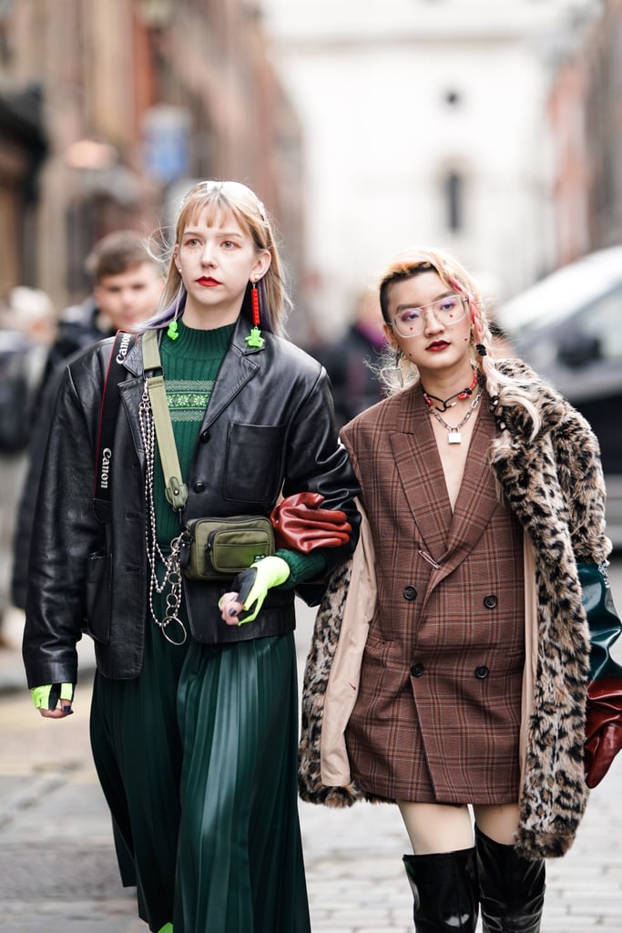 Style Your Leopard-Print Coat With: A Blazer Dress and Over-the-Knee Boots