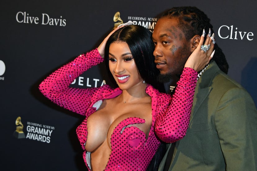 Cardi B and Offset arrive at pre-Grammy gala in 2020