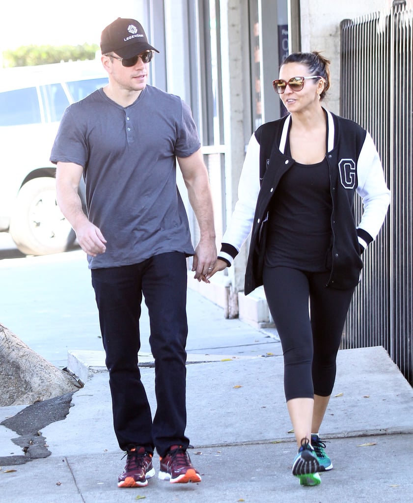 Matt Damon and Luciana Barroso Out in LA December 2015
