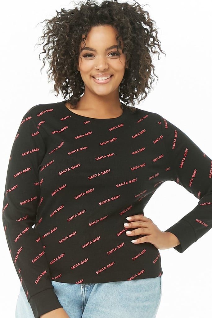 Santa Baby Plus-Size Graphic Thermal