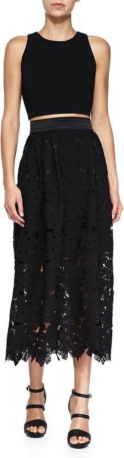 Carmen Marc Valvo Sleeveless Crop Top  ($220)