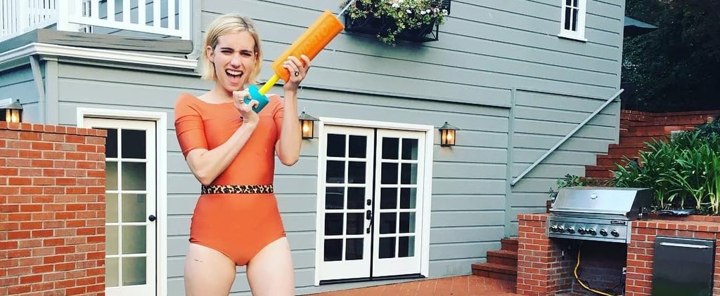 Emma Roberts Wearing a Swimsuit