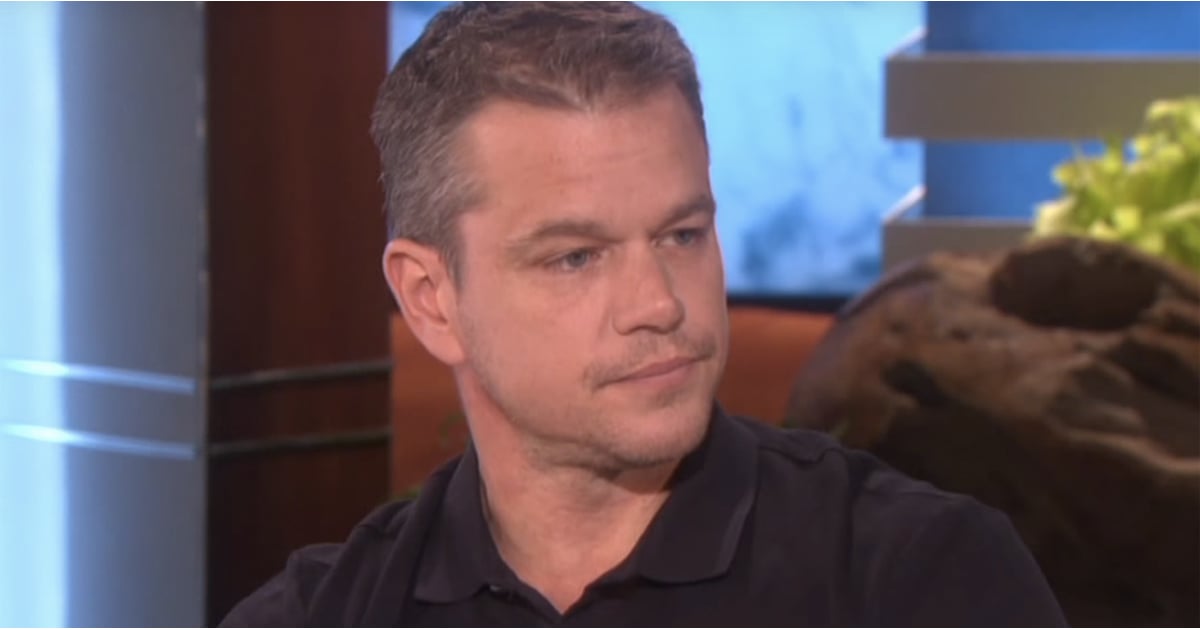 Matt Damon Addresses Gay Comments On The Ellen Show Popsugar Celebrity 