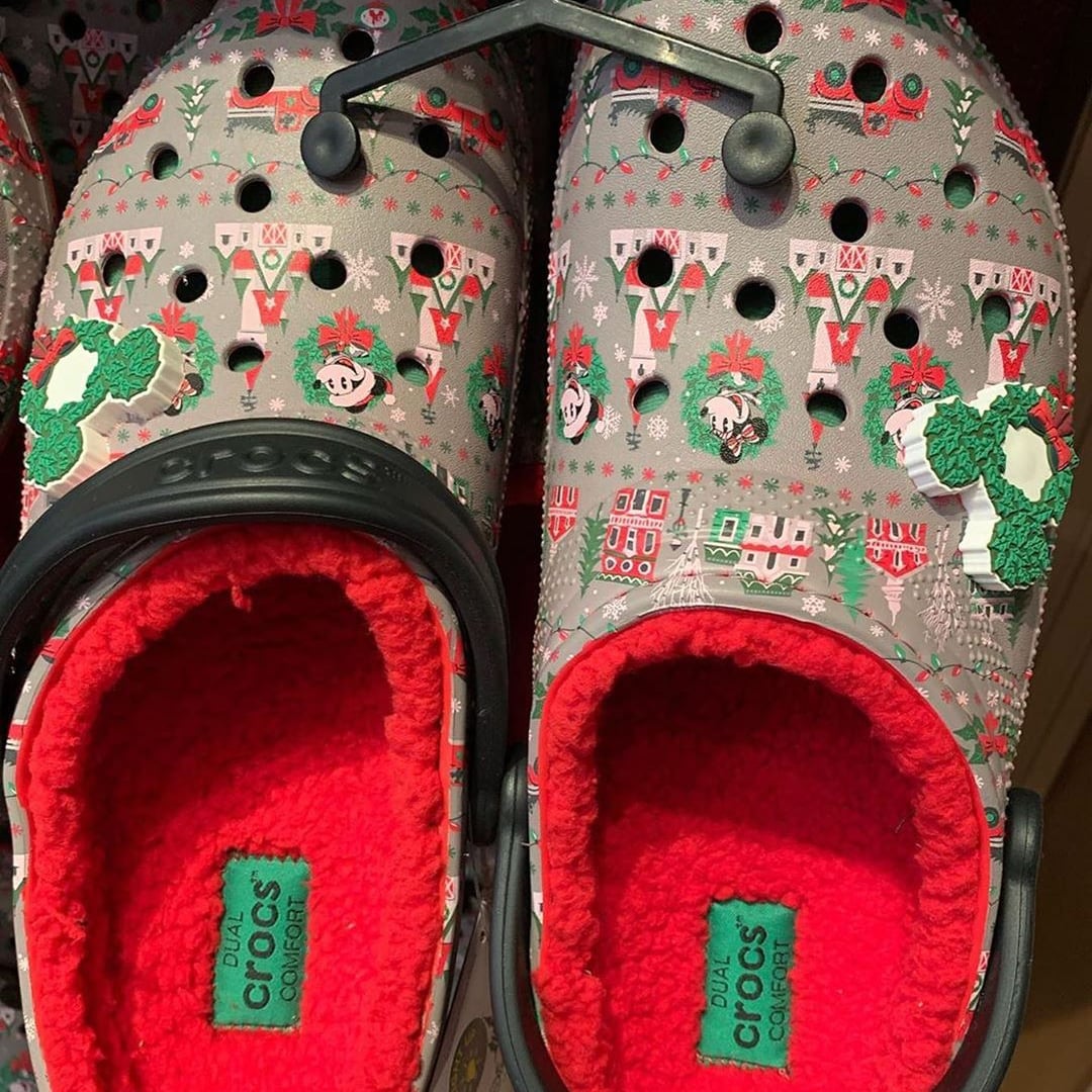 Disney Is Selling Christmas Crocs Lined 