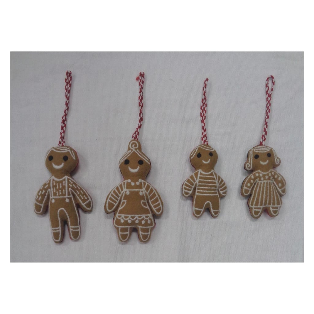4ct Toymaker Gingerbread Family Christmas Ornament Set