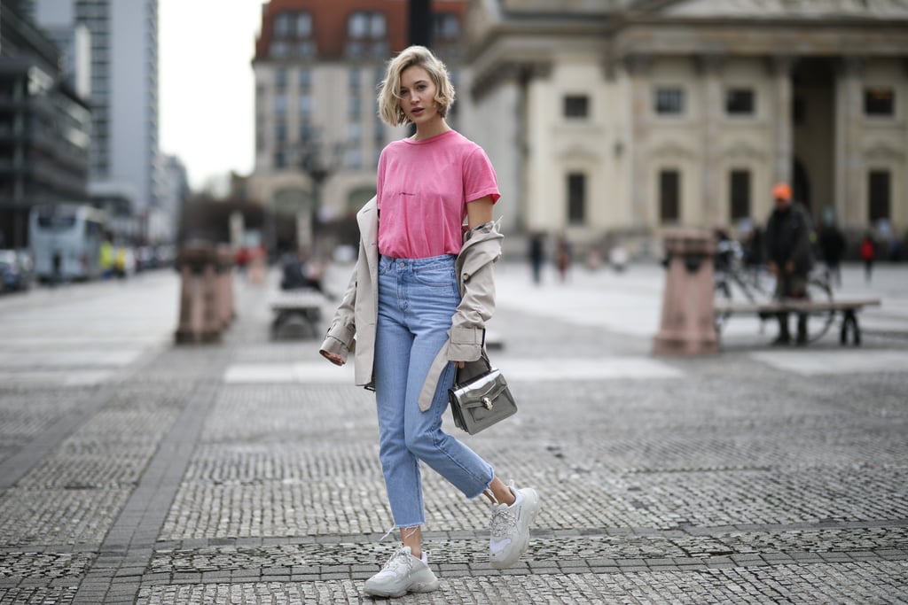 Mix up your t-shirt-and-jeans combo by swapping for a brighter color on top.