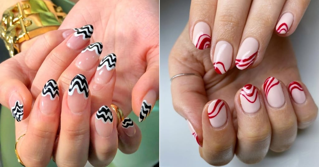 Squiggly French Tip Manicure Trend Ideas 2021