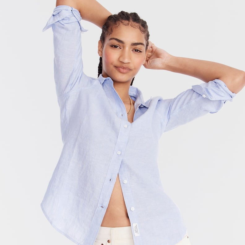 J.Crew: Slim-fit Vest In Linen For Women